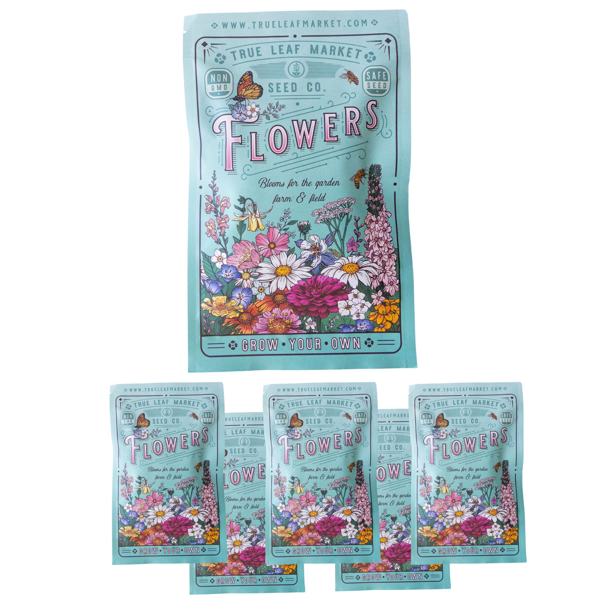 Annual Sunflower Garden Seeds - 5 Variety of Sun Flower Seeds - Buy Non-GMO Helianthus annuus Farm & Gardening Seeds Online